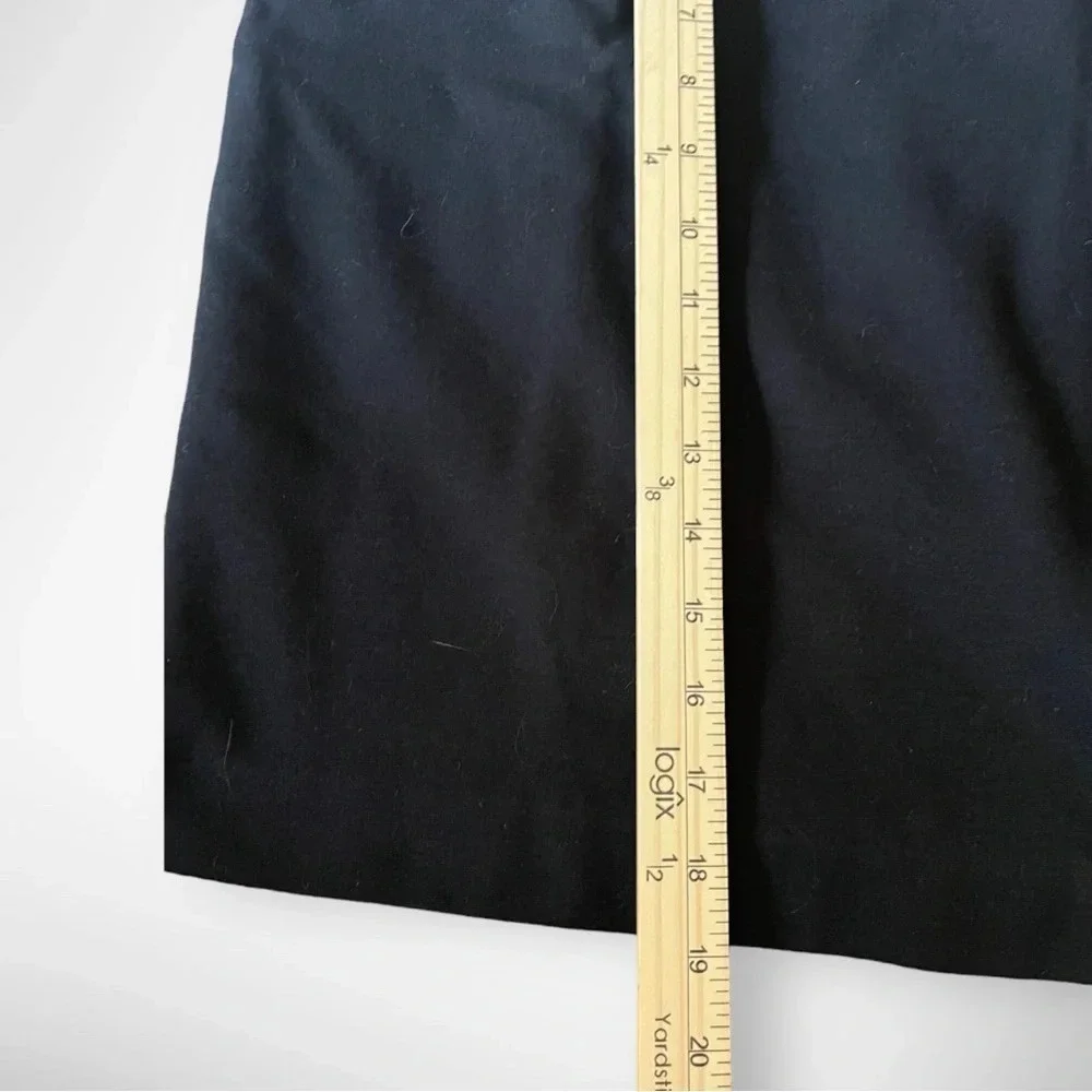 MADEWELL Women's Black Overlap City Knit‎ Skirt Small | EUC